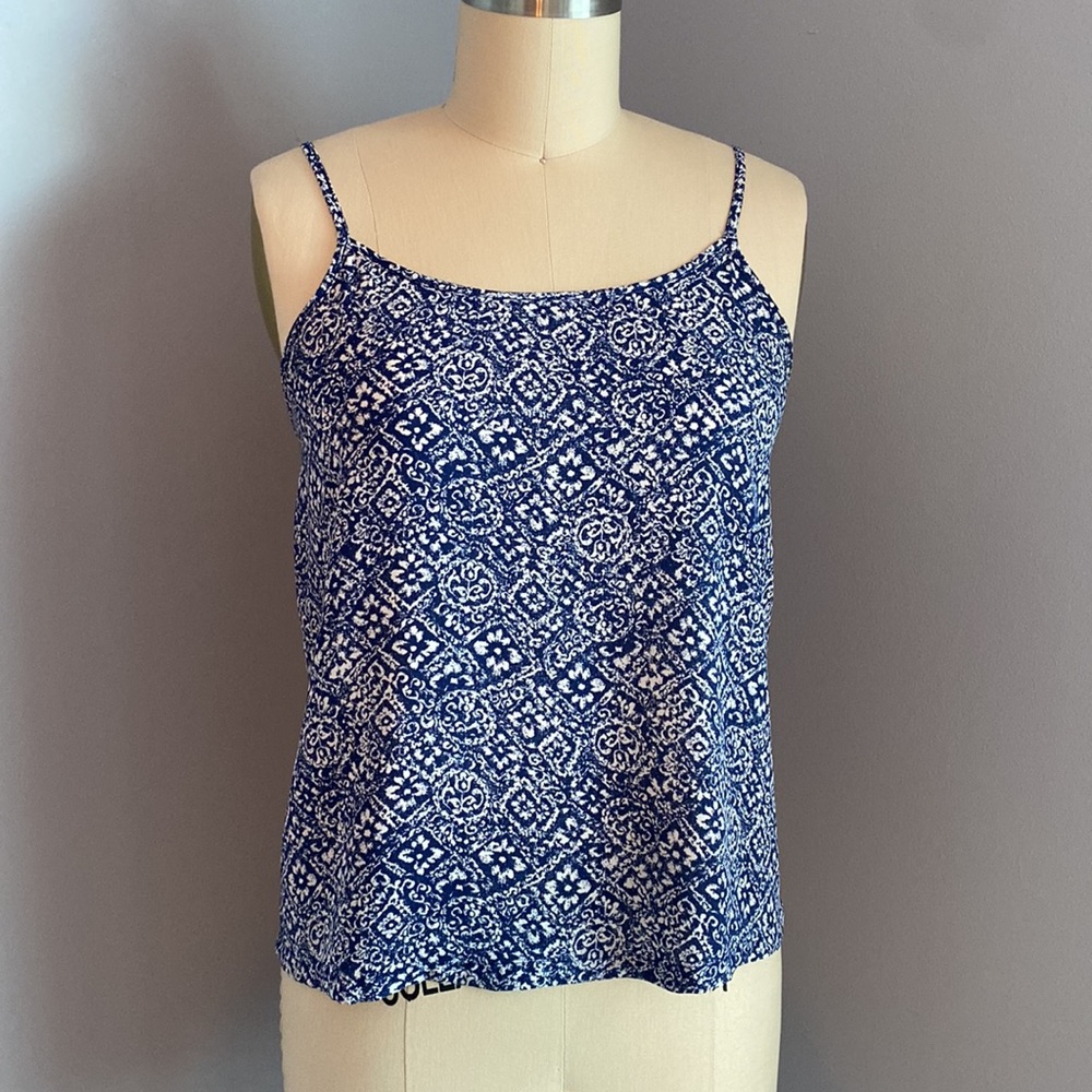 LA Hearts tank top with blue print